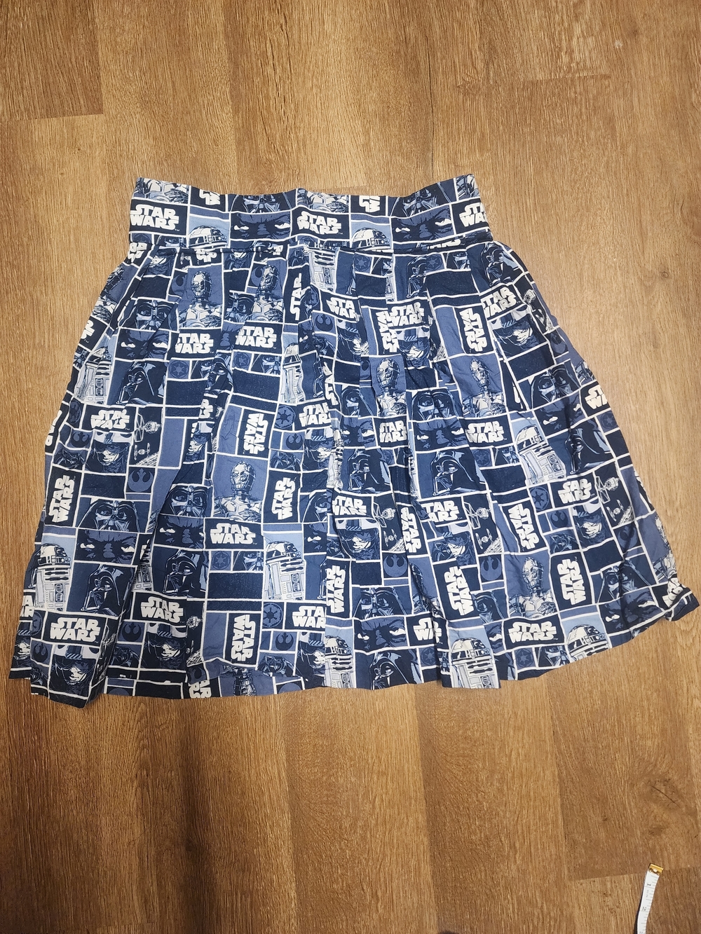 Star Wars Navy Blue Graphic Pleated Skirt